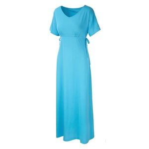 2XL UV Skinz Maxi  Length Turquoise Dress NWT Please Read